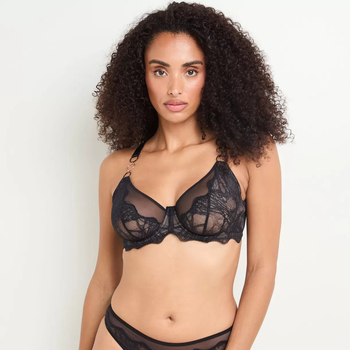 Soutiens-gorge & Bodys Sexy | Poitrine Généreuse (bonnets E, F Et G)<FOUGUE SOUTIEN-GORGE GRANDS BONNETS NOIR