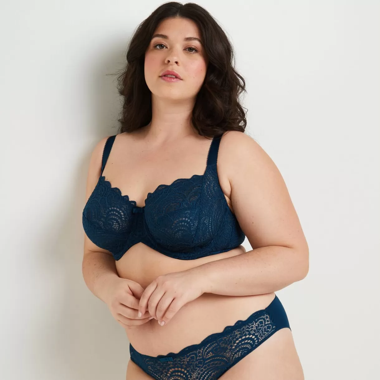 Poitrine Généreuse (bonnets E, F Et G) | Soutien-gorge Corbeille / Emboîtant<DENTELLE SOUTIEN-GORGE GRANDS BONNETS PETROLE