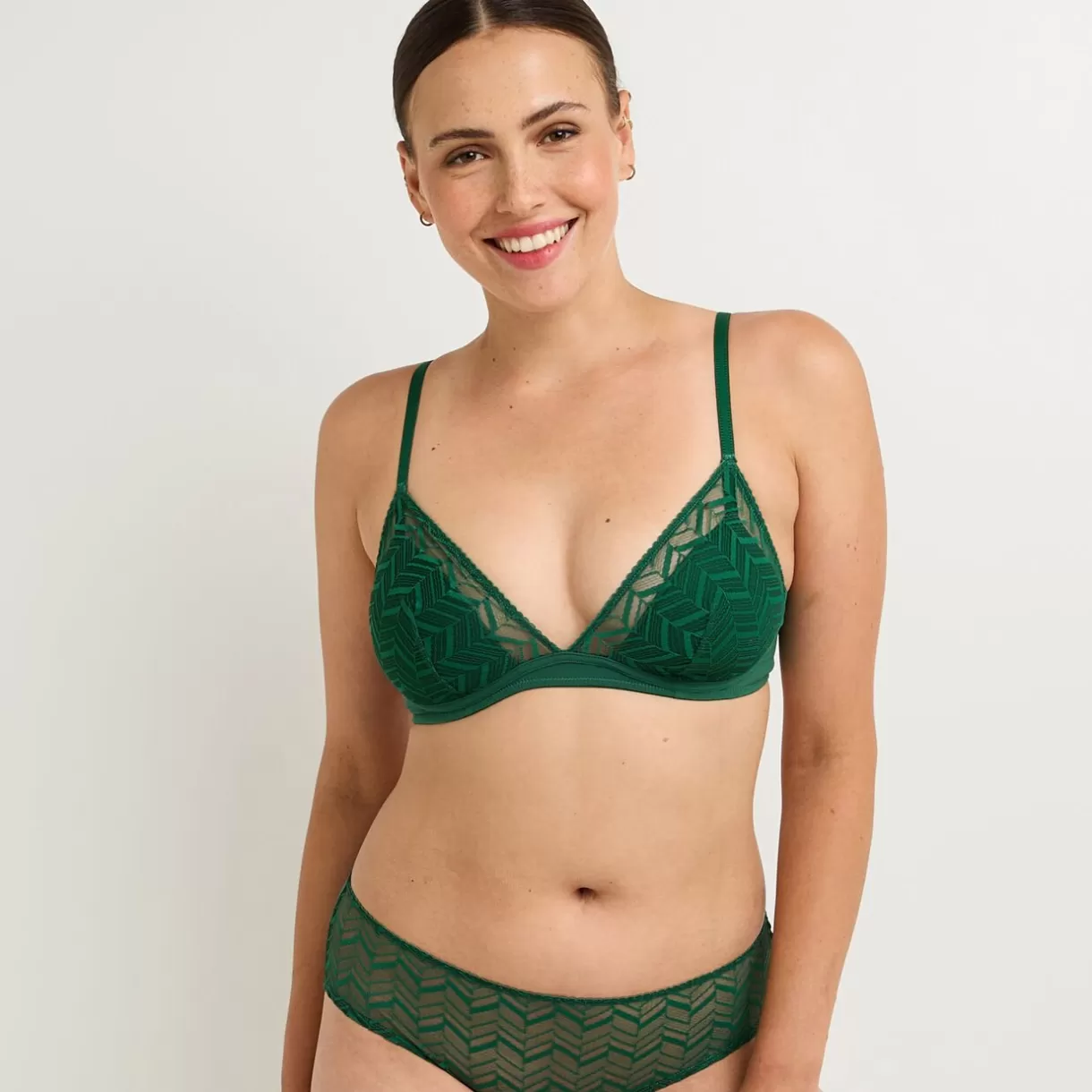 Soutien-gorge Sans-armatures / Triangle<FANFAN SOUTIEN-GORGE SANS ARMATURE VERT FONCE VERTFONCE