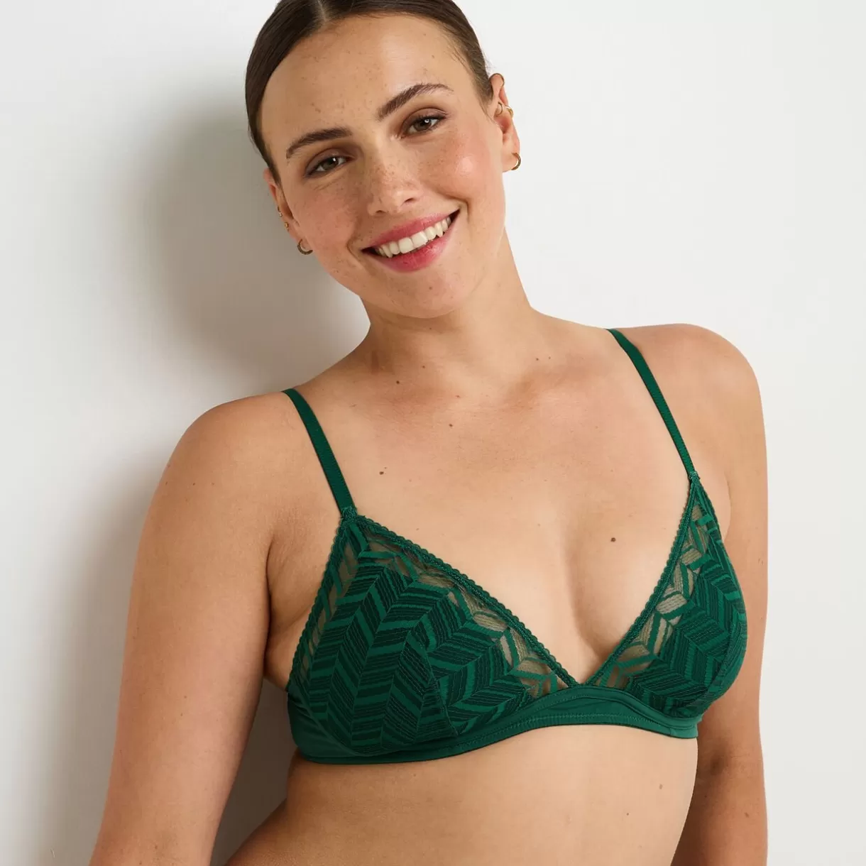 Soutien-gorge Sans-armatures / Triangle<FANFAN SOUTIEN-GORGE SANS ARMATURE VERT FONCE VERTFONCE