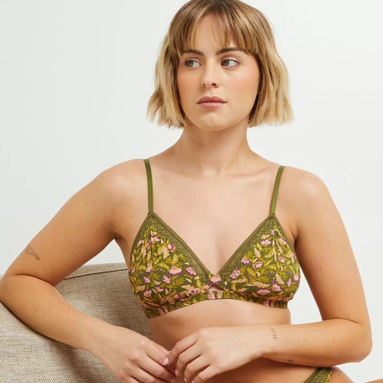 Soutien-gorge Sans-armatures / Triangle<FESTIVAL SOUTIEN-GORGE SANS ARMATURES MULTICO VERT MULTICOVERT