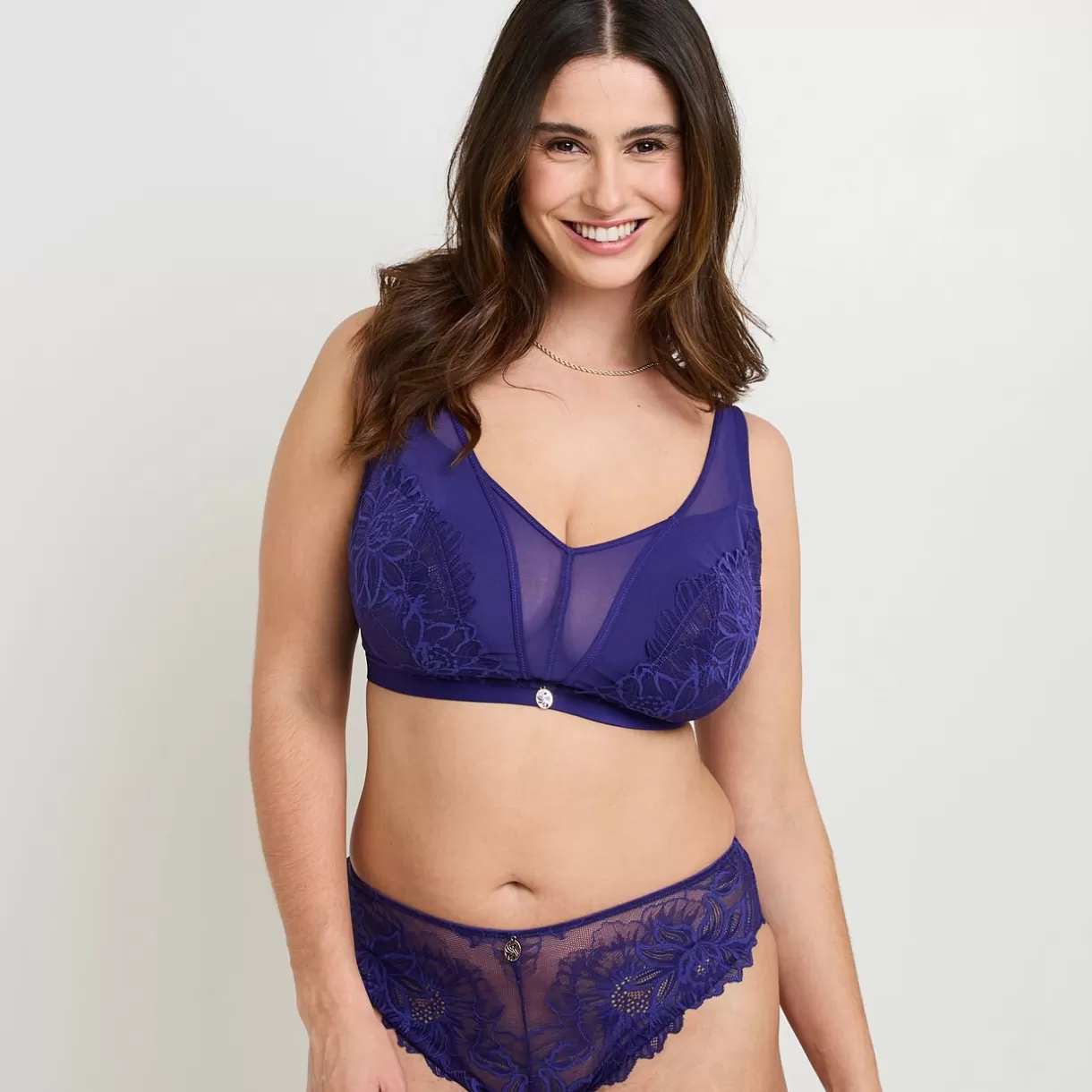Soutien-gorge Sans-armatures / Triangle | Poitrine Généreuse (bonnets E, F Et G)<DONA+ SOUTIEN-GORGE SANS ARMATURES VIOLET