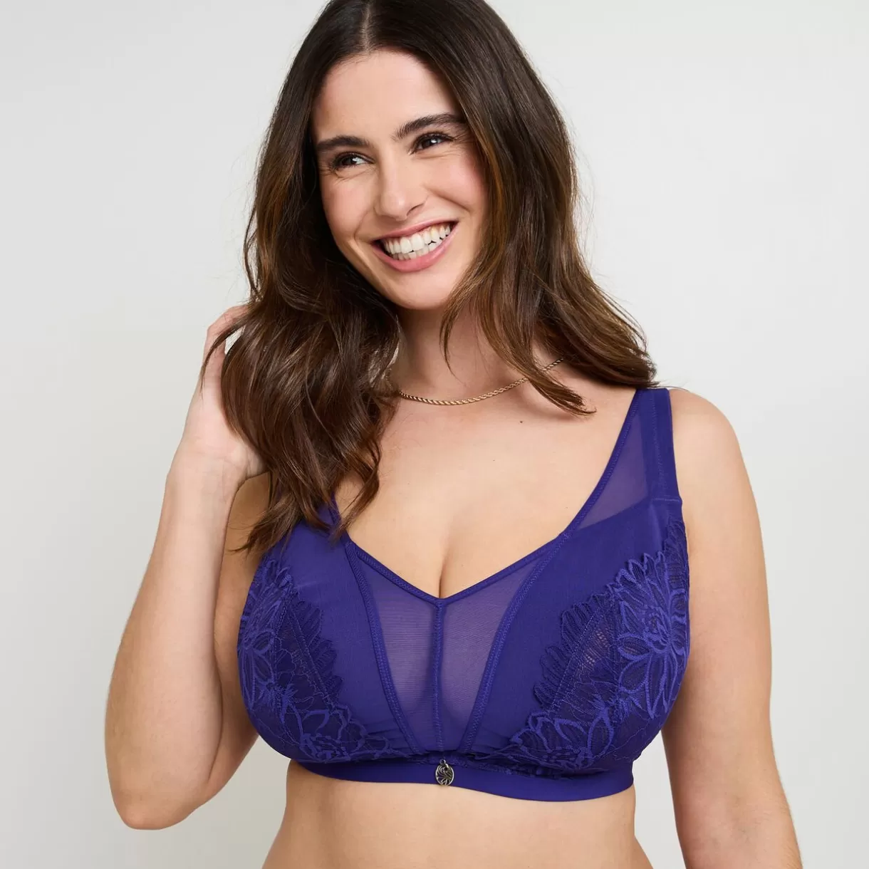 Soutien-gorge Sans-armatures / Triangle | Poitrine Généreuse (bonnets E, F Et G)<DONA+ SOUTIEN-GORGE SANS ARMATURES VIOLET