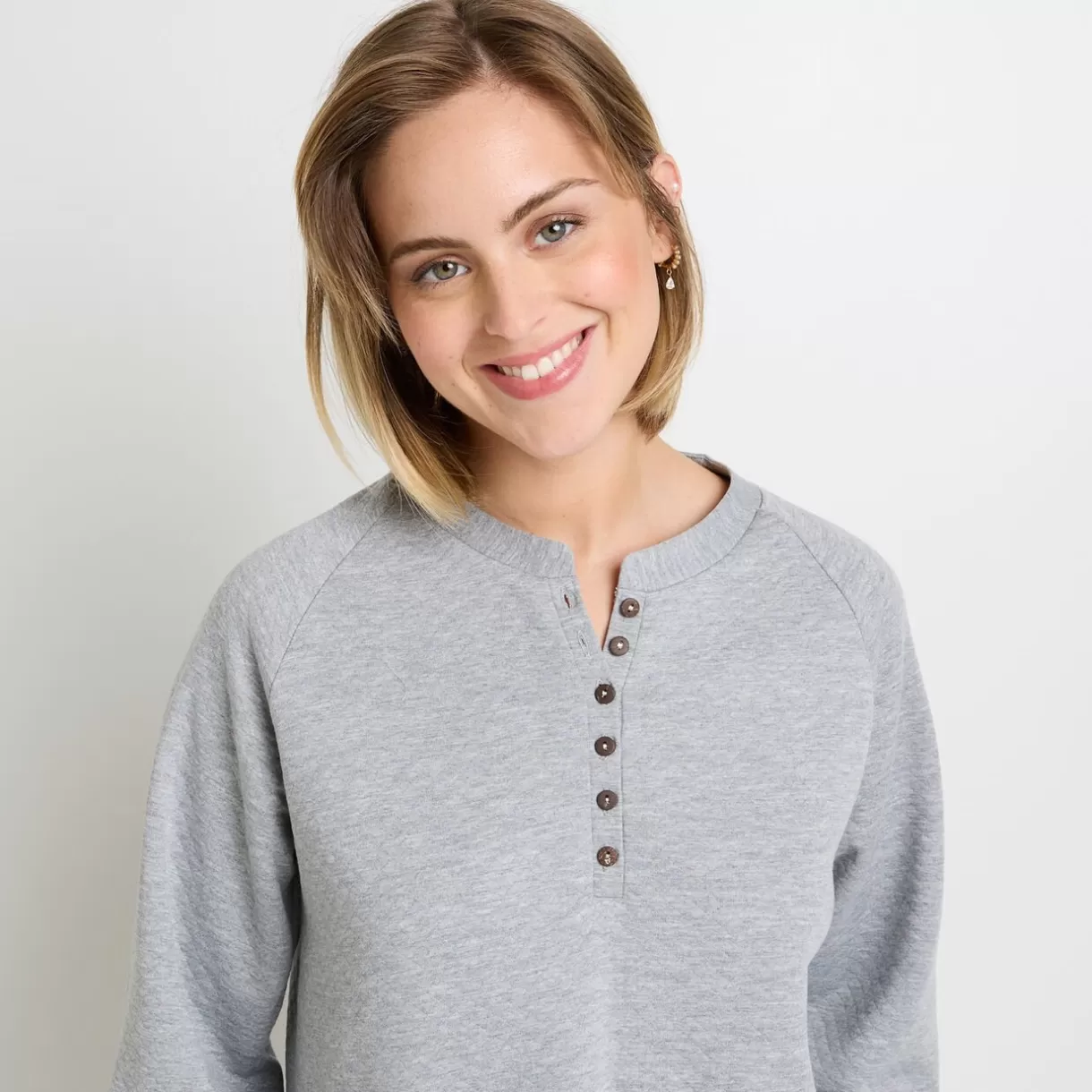 Haut De Pyjama | Pyjama<FELY SWEAT MANCHES LONGUES GRIS CLAIR GRISCLAIR