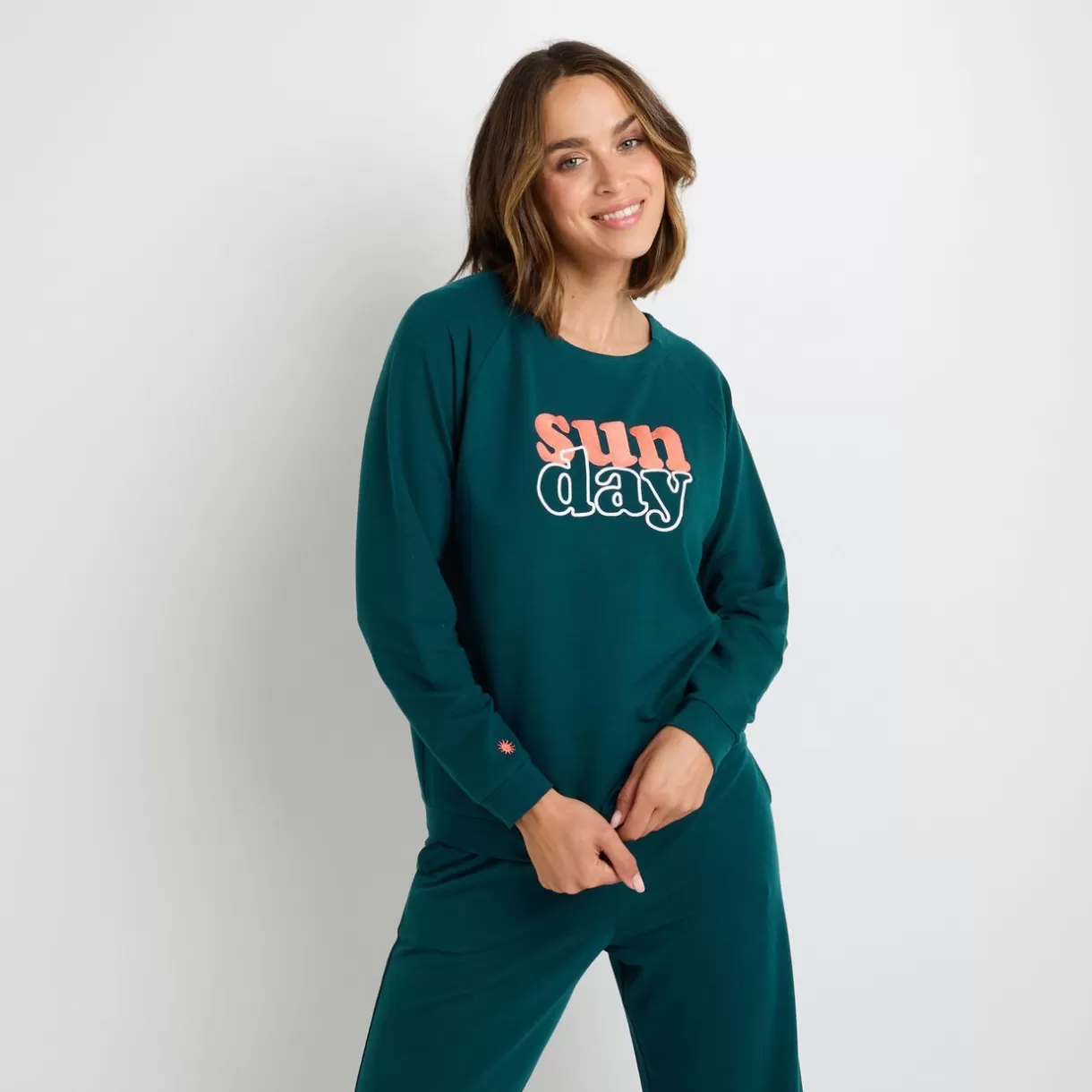 Haut De Pyjama | Pyjama<GREEN SWEAT VERT FONCE VERTFONCE