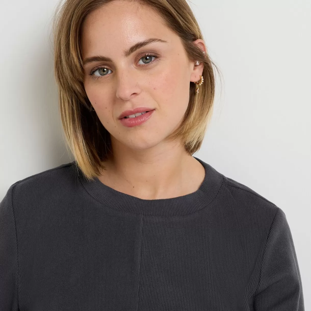 Haut De Pyjama | Pyjama<FLOREAL TEE SHIRT MANCHES LONGUES ANTHRACITE