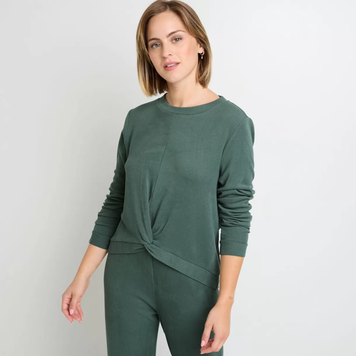 Haut De Pyjama | Pyjama<FLOREAL TEE SHIRT MANCHES LONGUES PETROLE