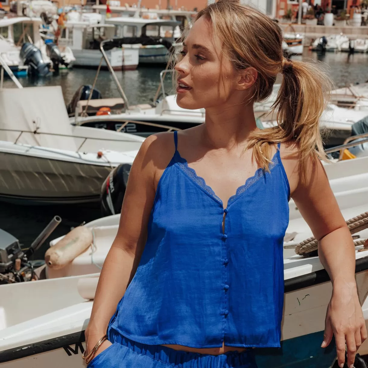 Haut De Pyjama | Pyjama<FOLK TOP MARINE