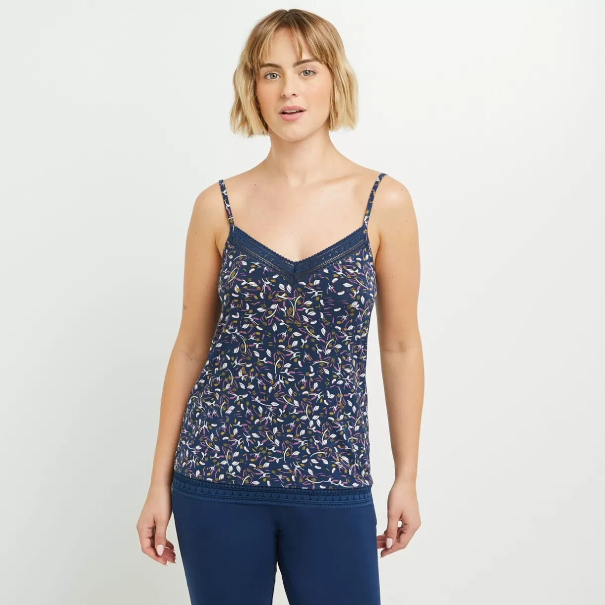 Haut De Pyjama | Pyjama<CAMILLE TOP MULTICO BLEU MULTICOBLEU