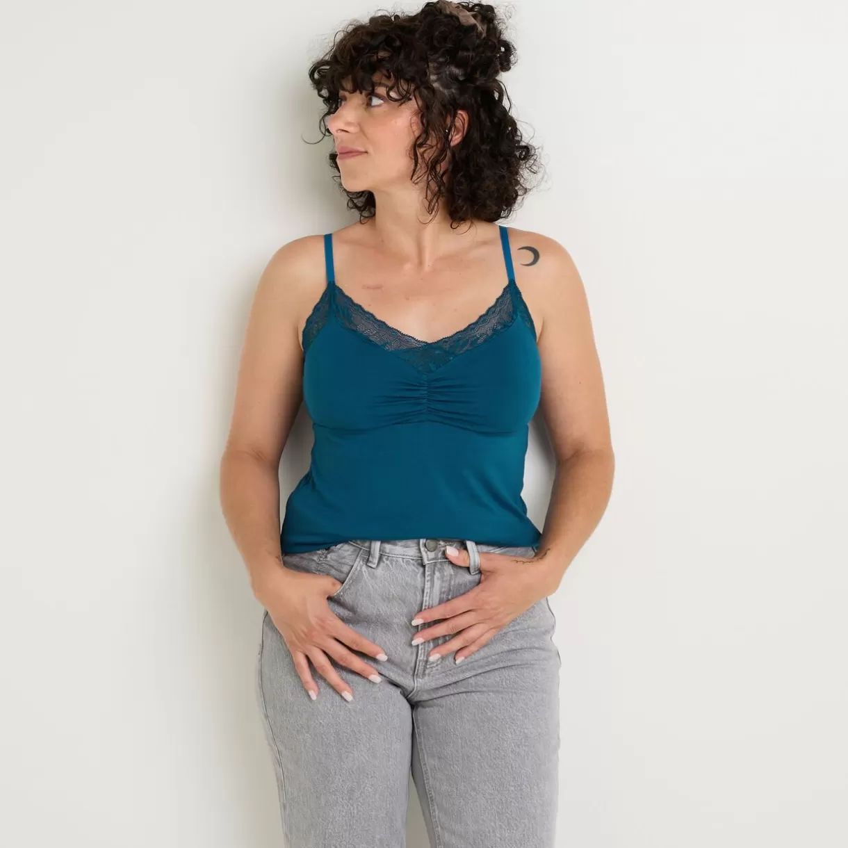 Haut De Pyjama<FICELLE TOP POST OPERATOIRE CANARD