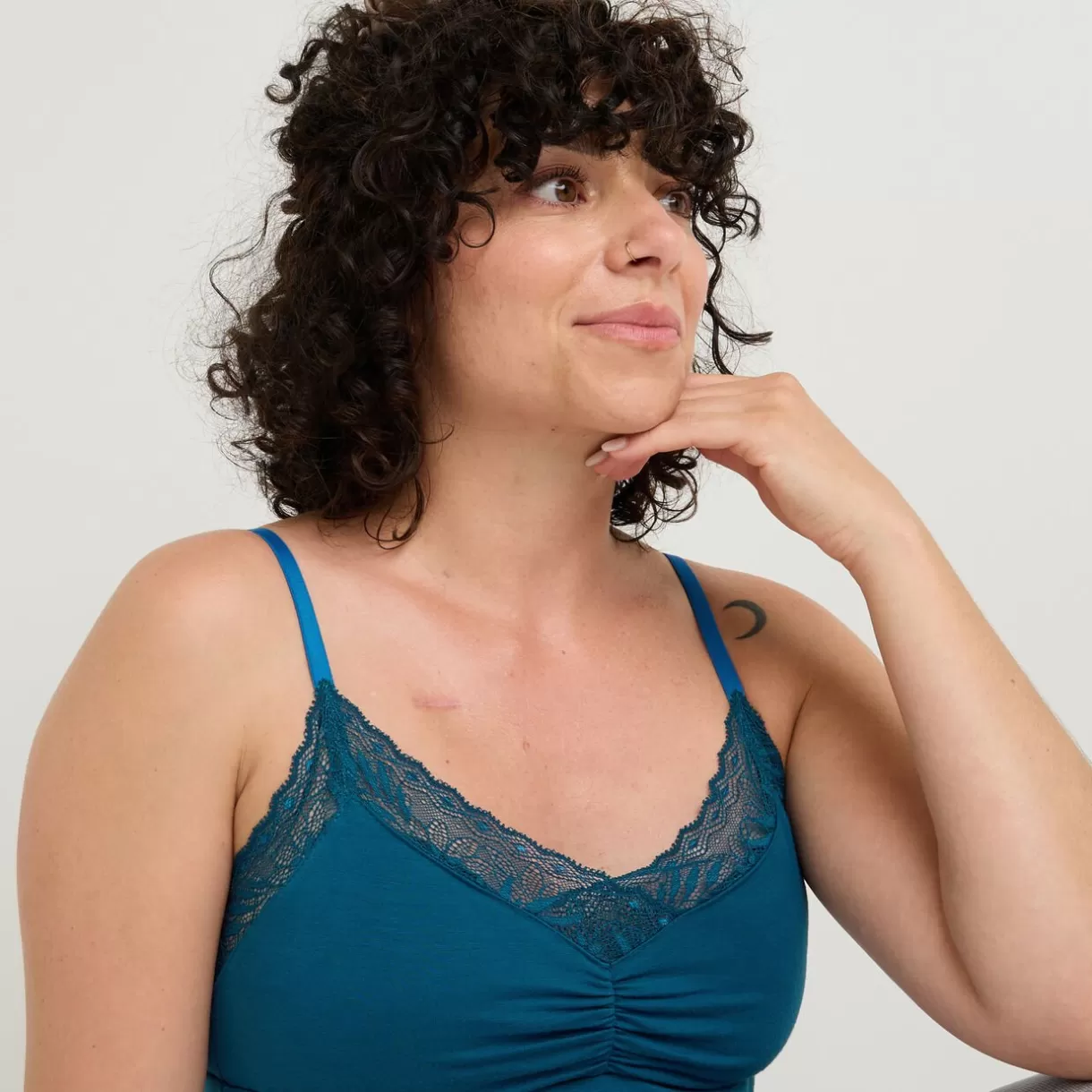 Haut De Pyjama<FICELLE TOP POST OPERATOIRE CANARD