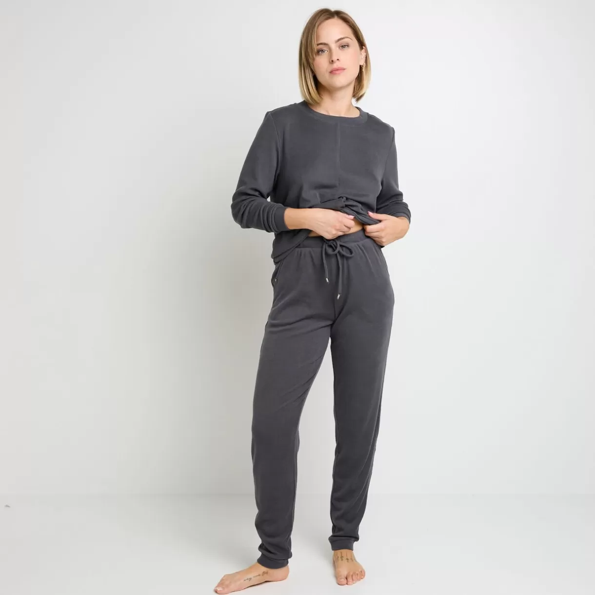 Bas De Pyjama | Pyjama<FLOREAL TREGGING ANTHRACITE